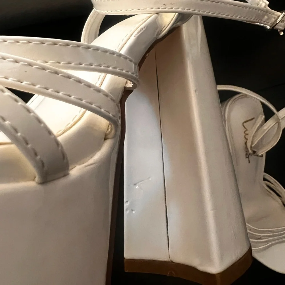 Lulus White Platform Heels - Picture 4 of 5